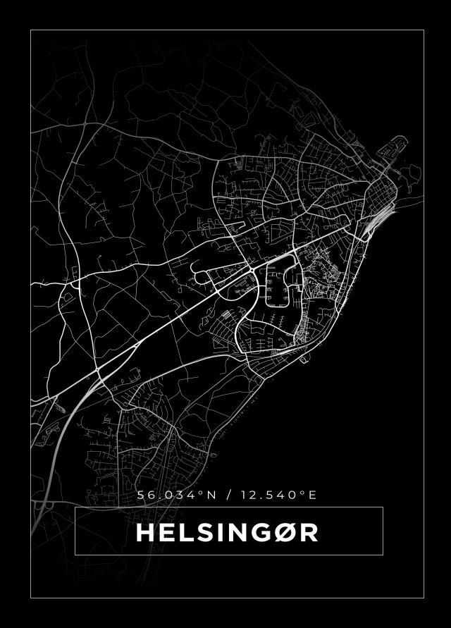 Mapa - Helsingør - Cartel Negro