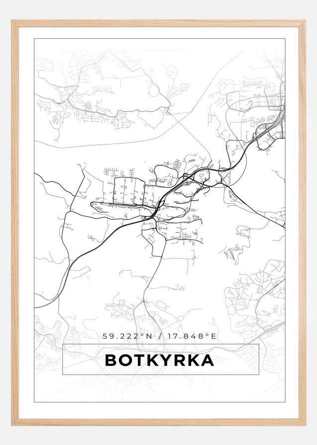 Mapa - Botkyrka - Cartel blanco