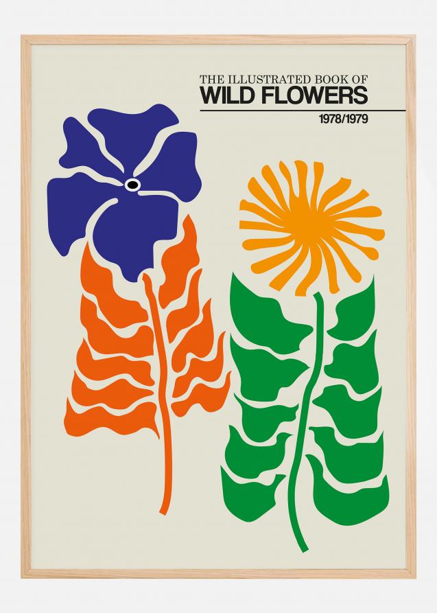 The Illustrated Book Of Wild Flowers Vol.2 Greige Póster