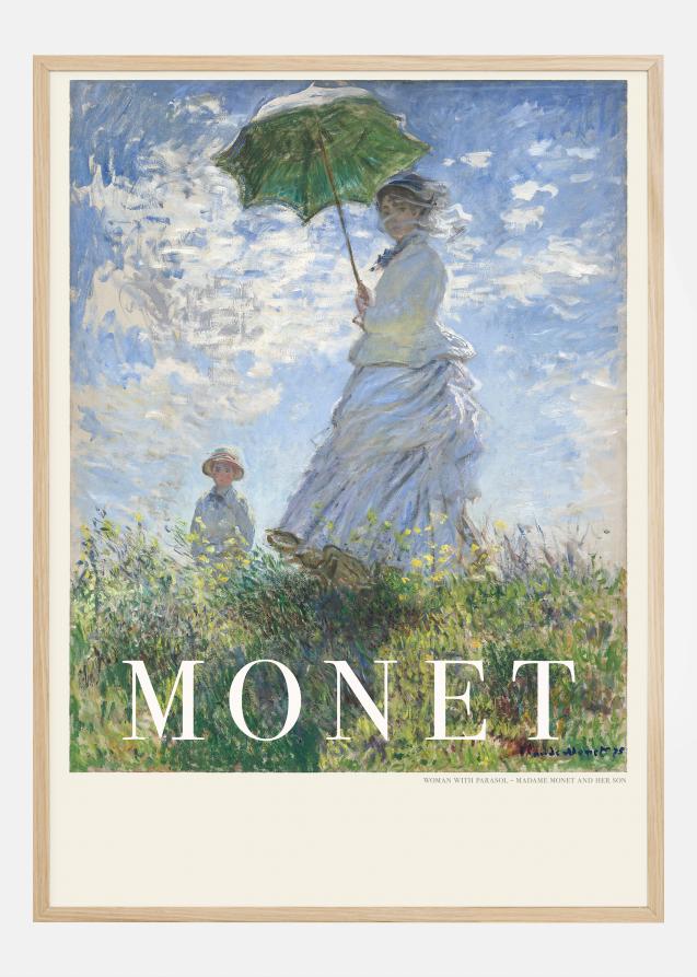 Claude Monet -Woman With Parasol Póster