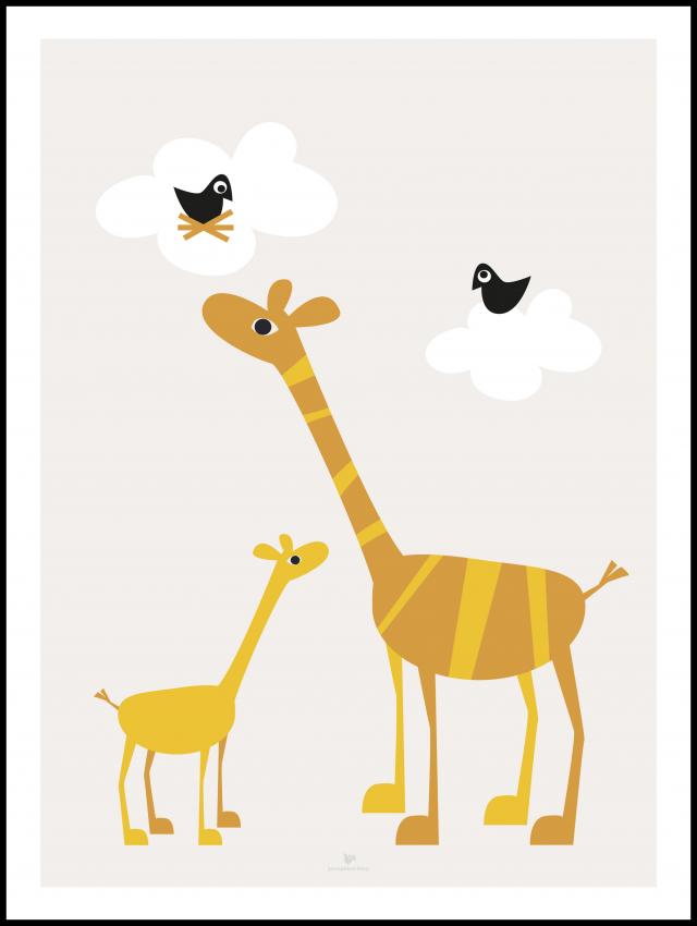 Giraffe - Beige Póster