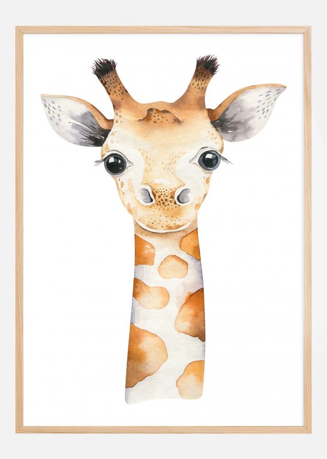 Giraffe Watercolor Póster