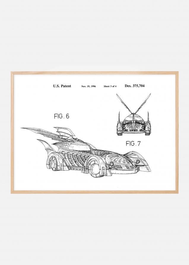 Dibujo de patente - Batman - Batmobile 1996 III Póster