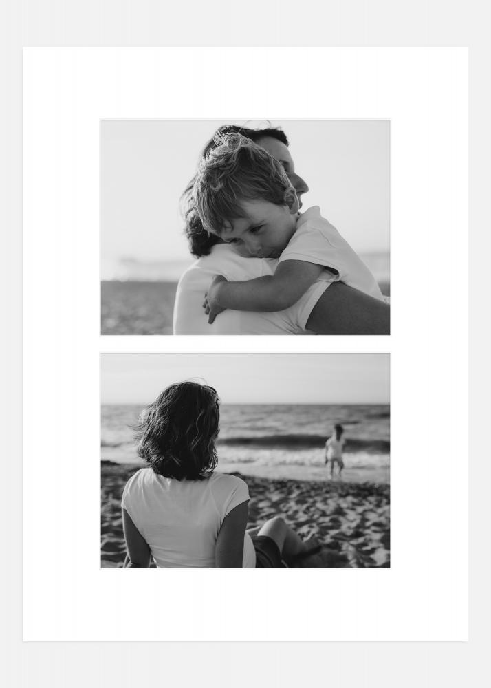 Paspart Blanco 60x80 cm - Collage 2 Fotos (29x39 cm)