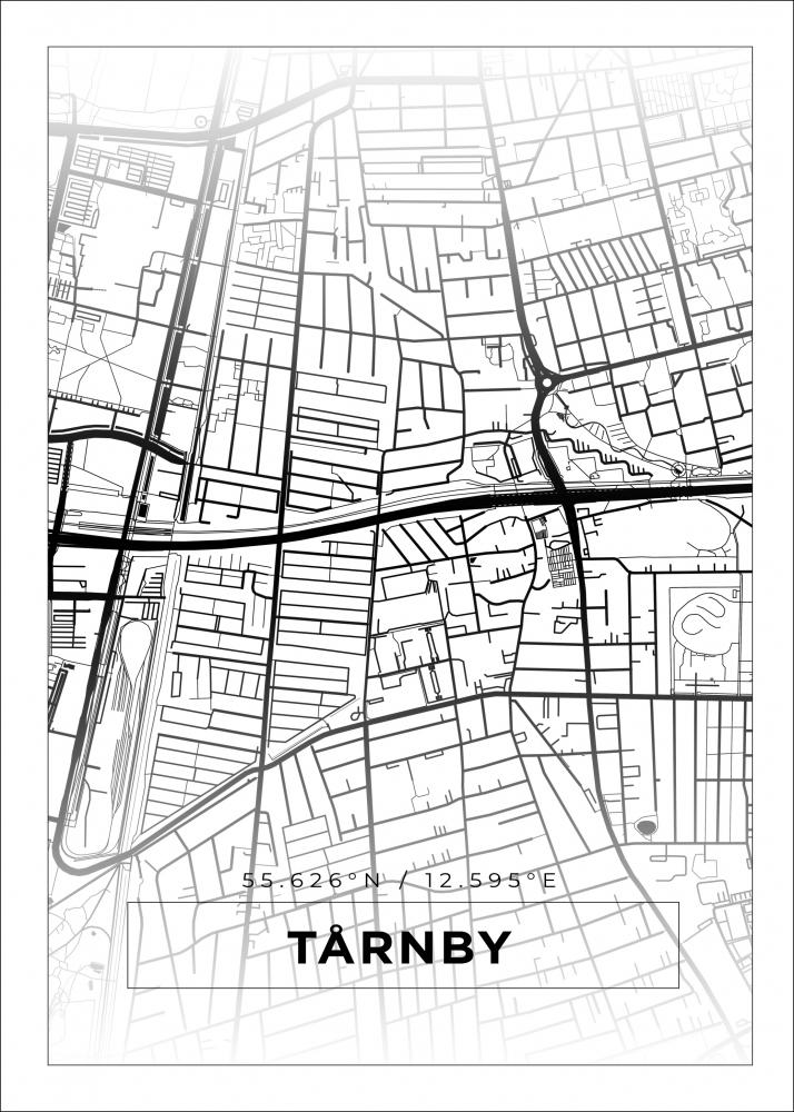 Mapa - Trnby - Cartel blanco