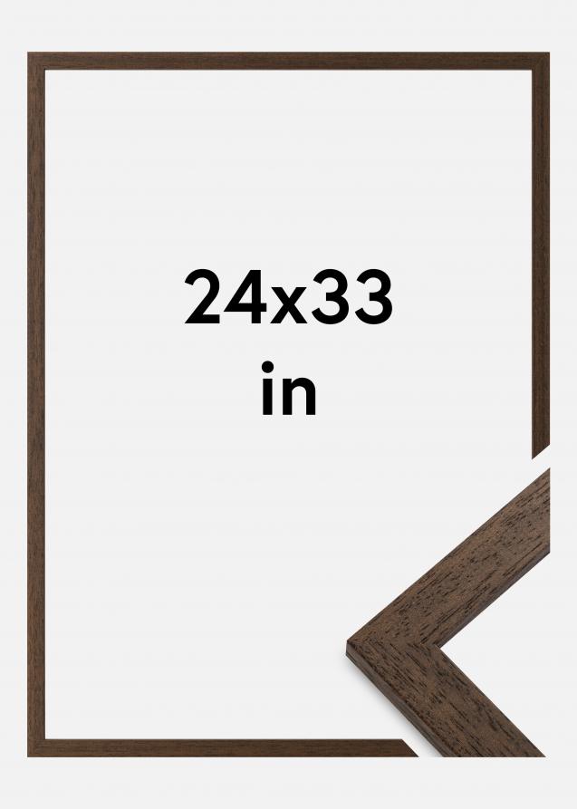 Marco Brown Wood Vidrio acrílico 24x33 inches (60,96x83,82 cm)