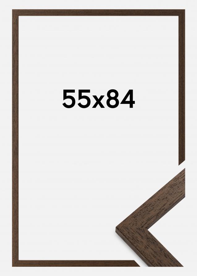 Marco Brown Wood Vidrio acrílico 55x84 cm