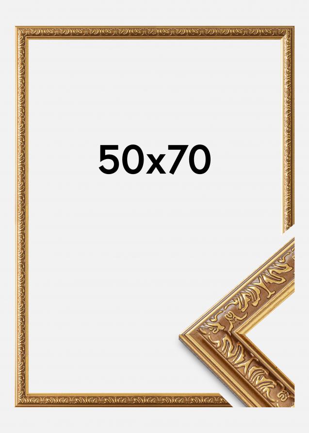 Marco Swirl Vidrio acrílico Dorado 50x70 cm