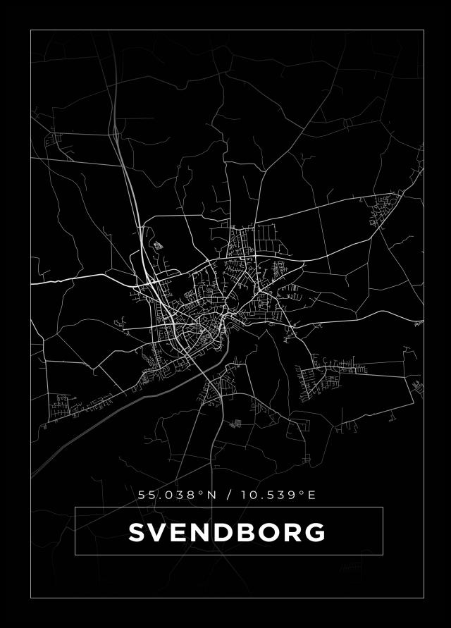 Mapa - Svendborg - Cartel Negro