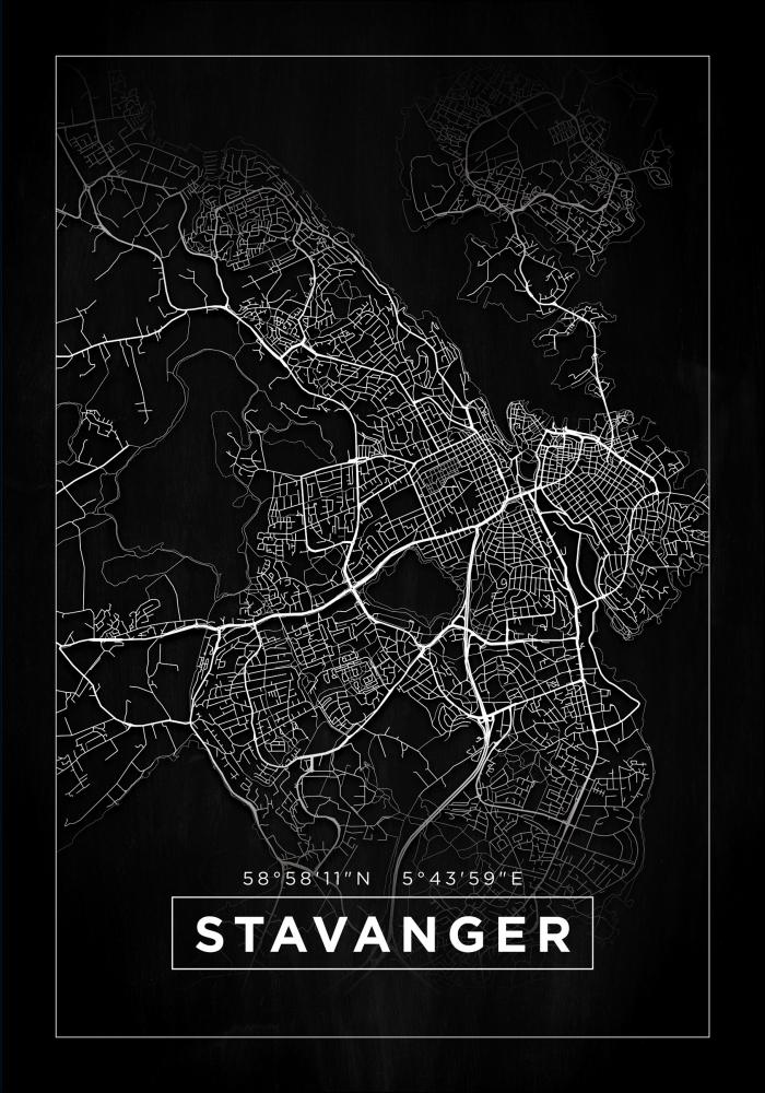 Mapa - Stavanger - Cartel Negro