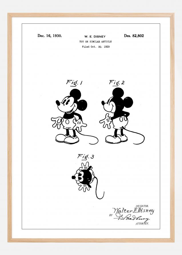 Patent Print - Toy Walt Disney - White Póster