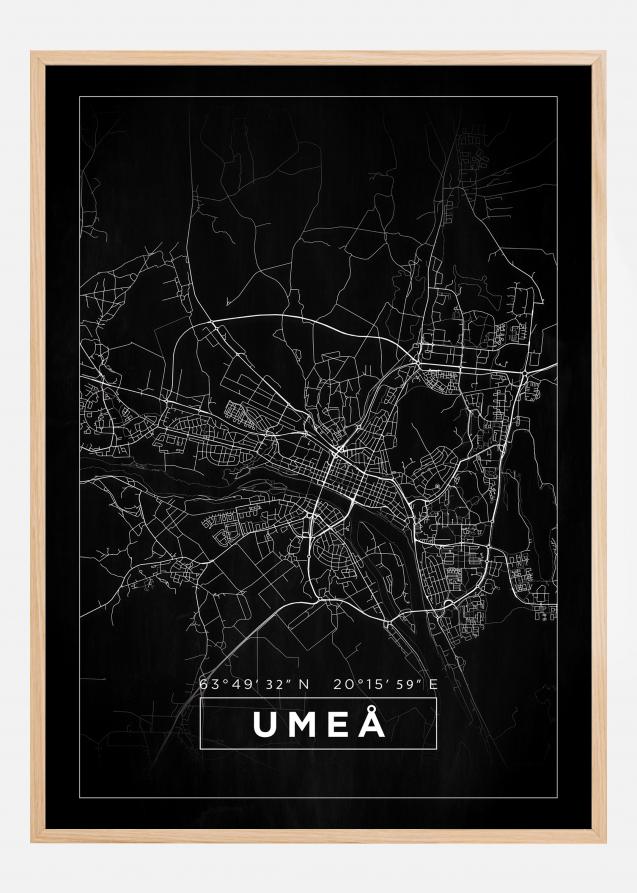 Mapa - Umeå - Cartel negro