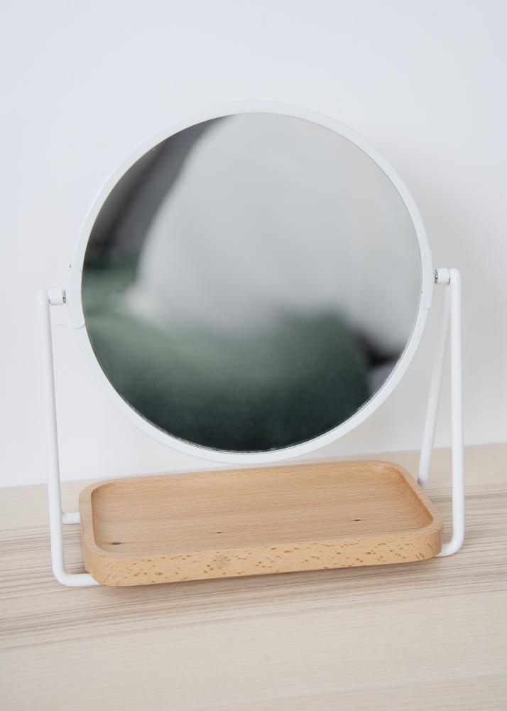 Espejo de mesa Tray Blanco 17 cm 
