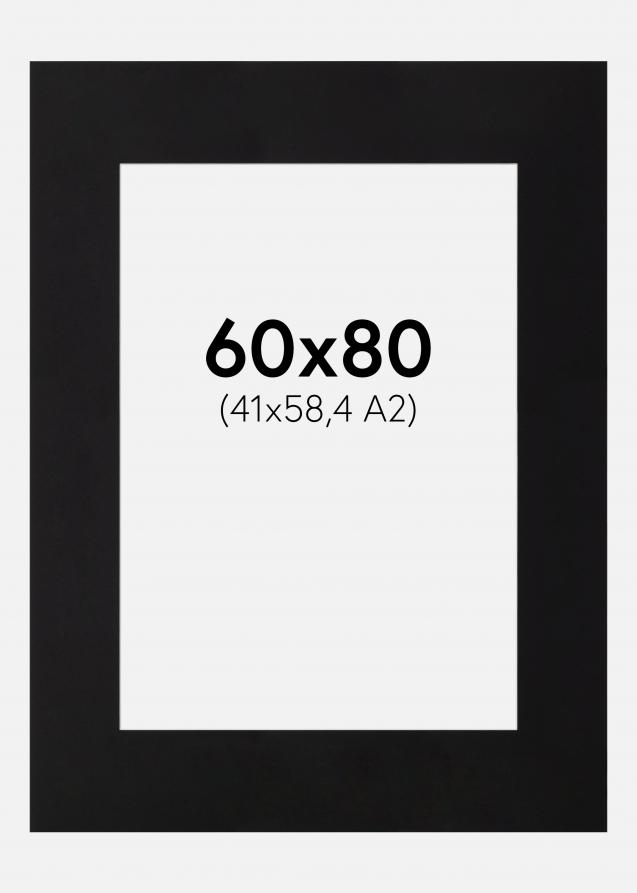 Paspartú XL Negro (Borde interior blanco) 60x80 cm (41x58,4 - A2)