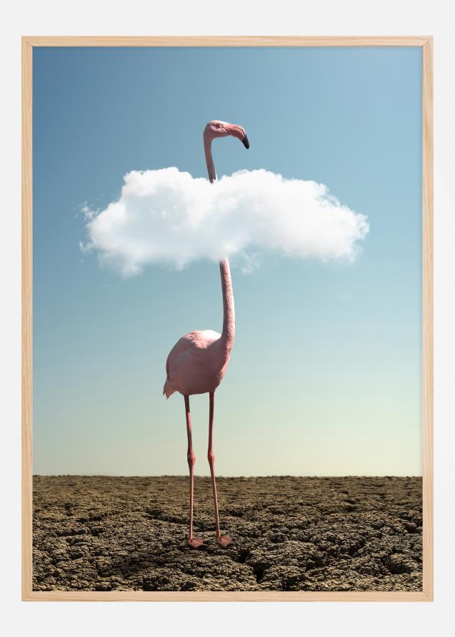Cloudy Flamingo Póster