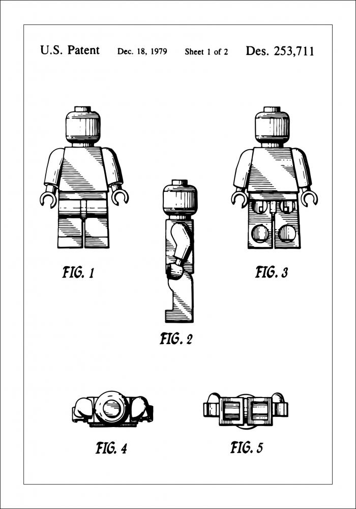 Dibujo de patente - Lego I Pster