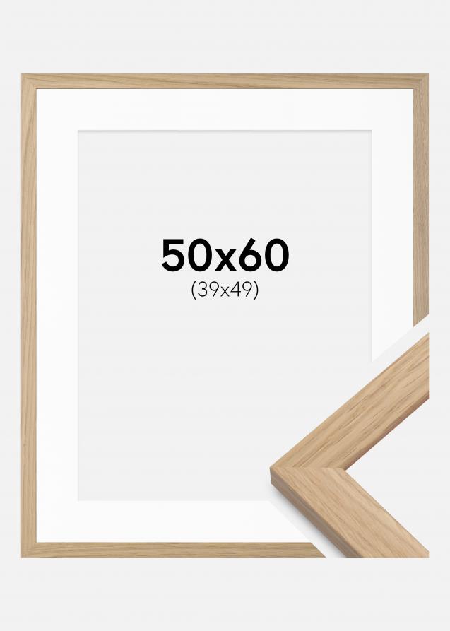 Marco Oak Wood 50x60 cm - Paspartú Blanco 40x50 cm
