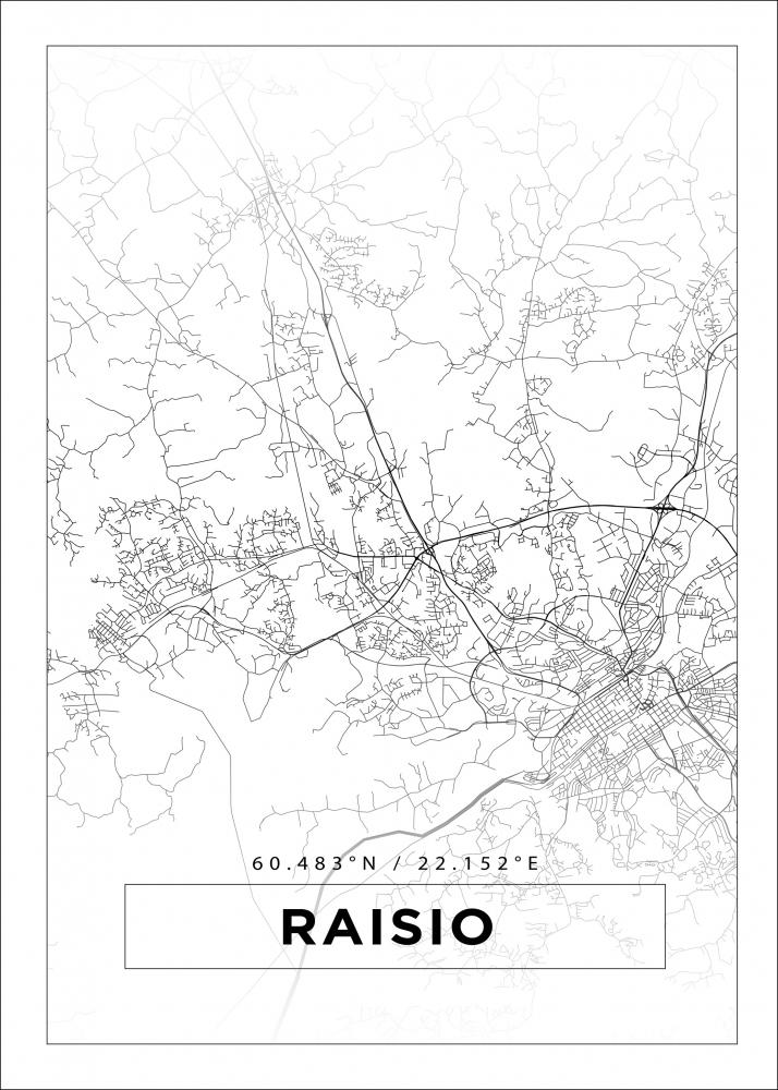 Mapa - Raisio - Cartel Blanco