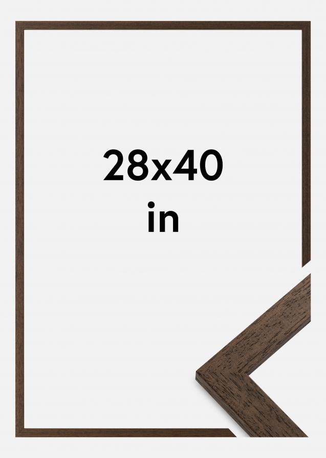 Marco Brown Wood Vidrio acrílico 28x40 inches (71,12x101,6 cm)