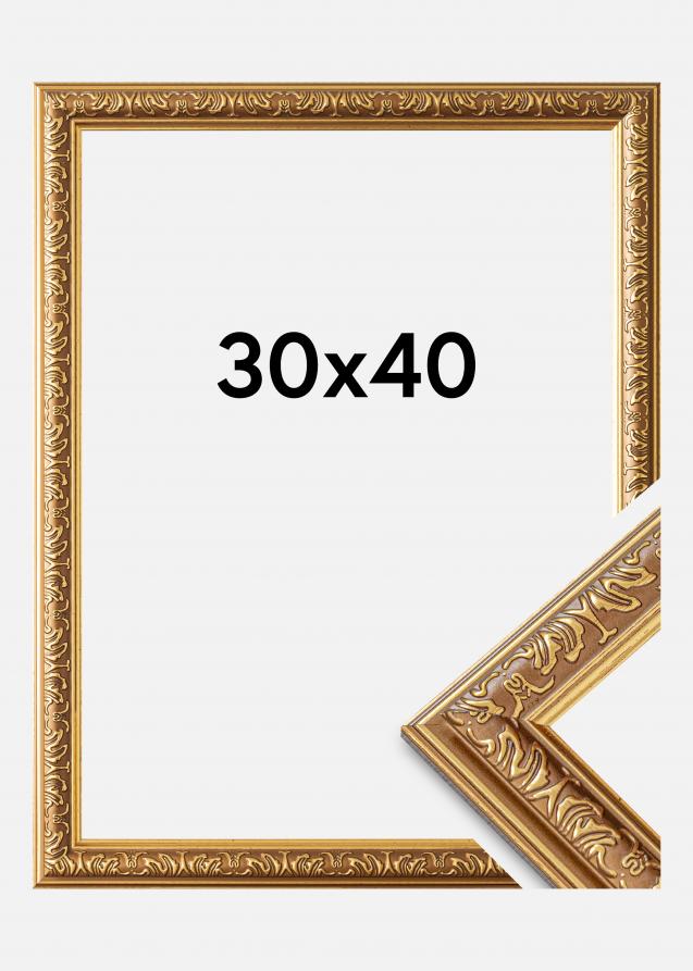 Marco Swirl Vidrio acrílico Dorado 30x40 cm