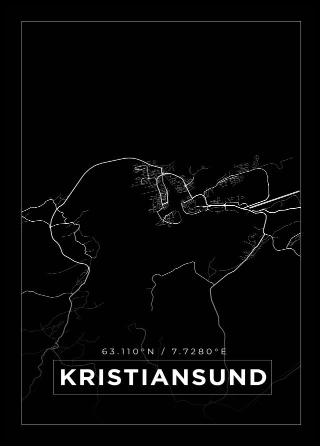 Mapa - Kristiansund - Cartel Negro