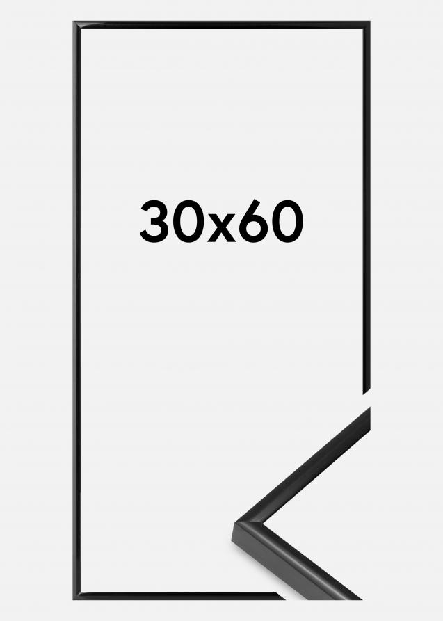 Marco BGA Modern Style Vidrio acrílico Negro 30x60 cm