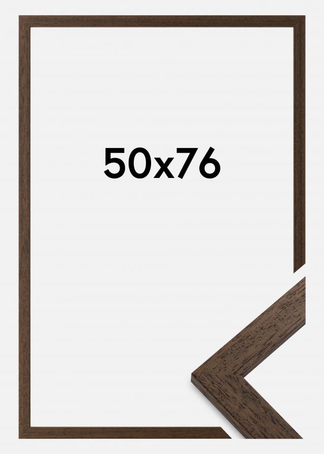 Marco Brown Wood Vidrio acrílico 50x76 cm
