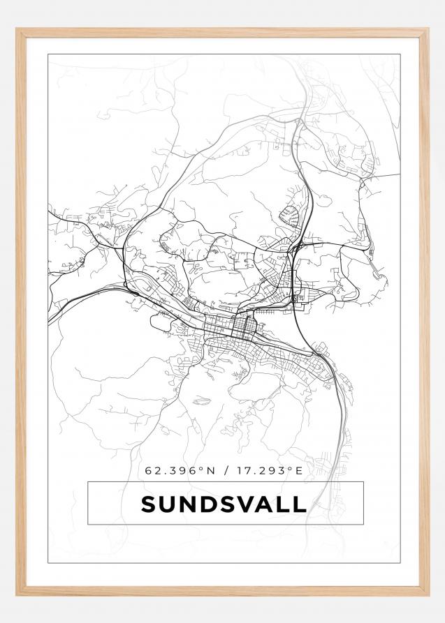 Mapa - Sundsvall - Cartel Blanco