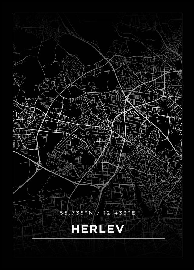Mapa - Herlev - Cartel Negro