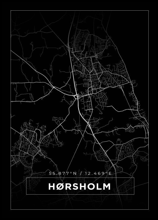 Mapa - Hørsholm - Cartel Negro