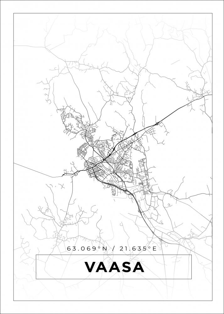 Mapa - Vaasa - Cartel Blanco