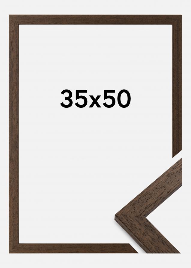 Marco Brown Wood Vidrio acrílico 35x50 cm
