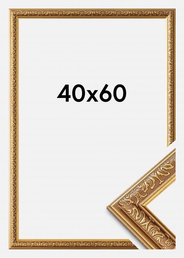 Marco Swirl Vidrio acrílico Dorado 40x60 cm