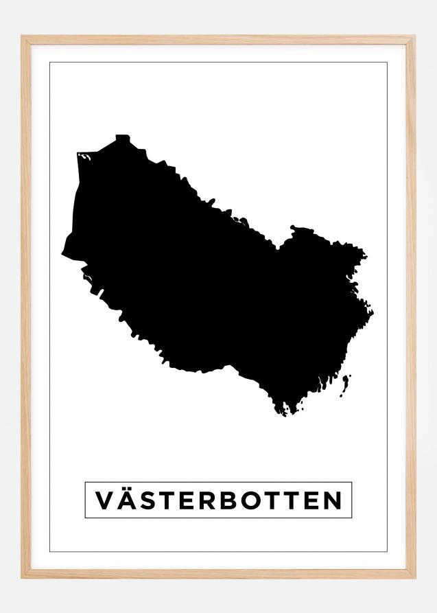 Mapa - Västerbotten - Cartel Blanco