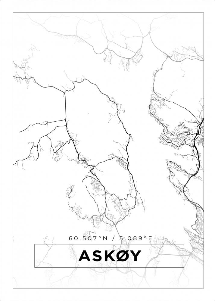 Mapa - Asky - Cartel blanco