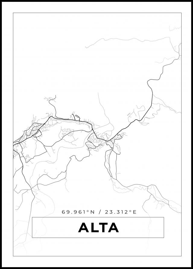 Mapa - Alta - Cartel blanco