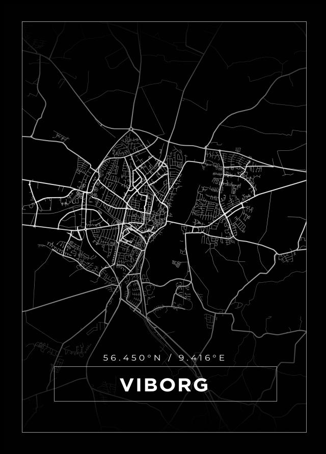 Mapa - Viborg - Cartel Negro