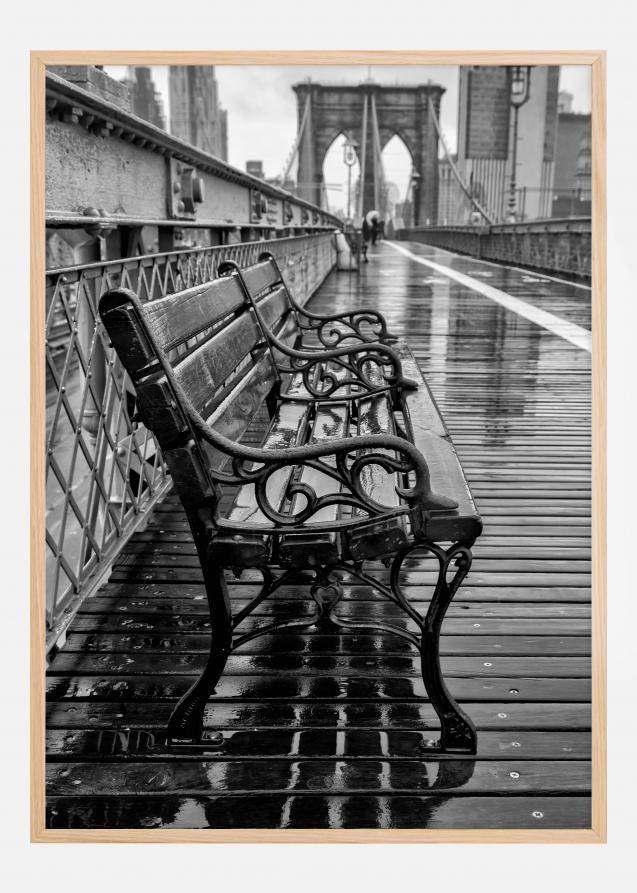 Rainy day on the bridge Póster