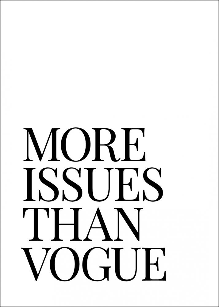 More Issues Than Vogue Pster