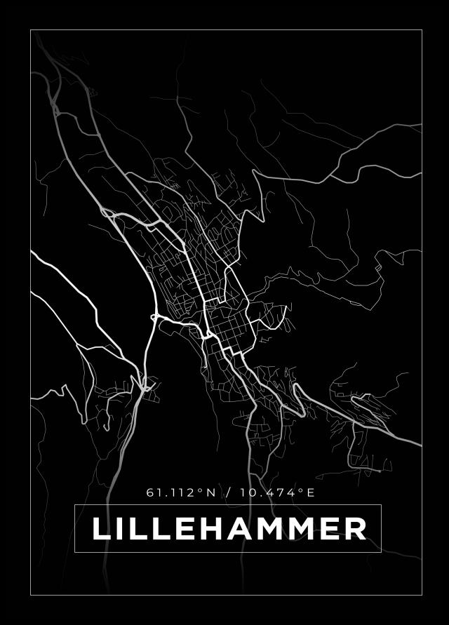 Mapa - Lillehammer - Cartel Negro