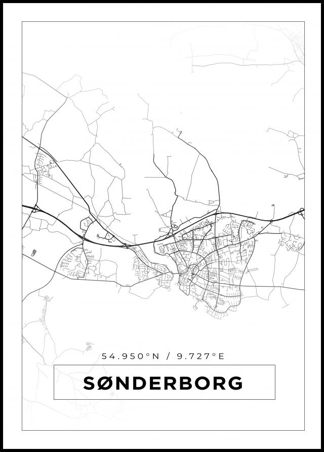 Mapa - Sønderborg - Cartel Blanco