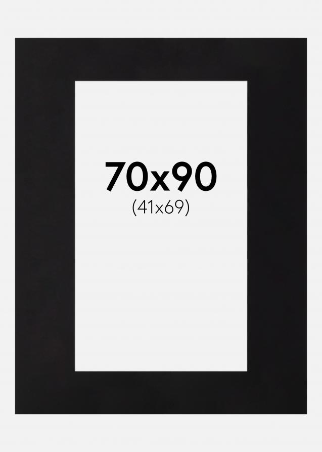 Paspartú Negro Estándar (Borde interior blanco) 50x80 (41x69)