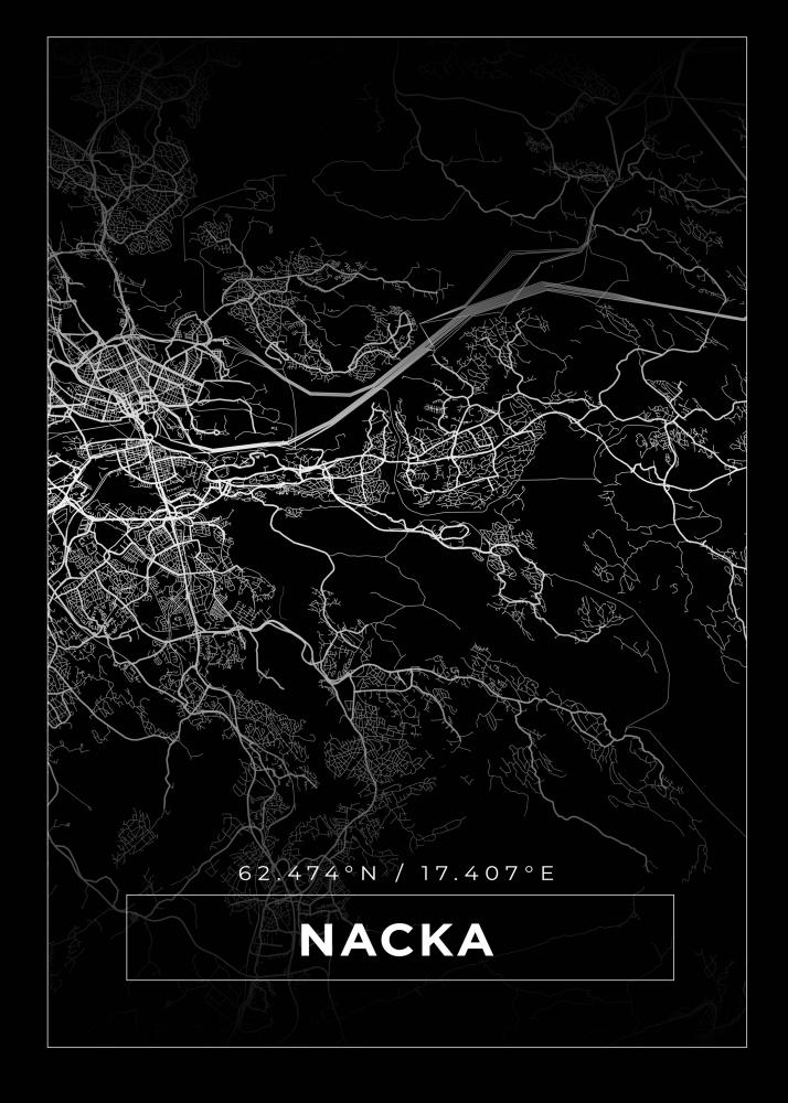 Mapa - Nacka - Cartel Negro