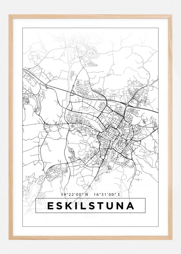 Mapa - Eskilstuna - Cartel Blanco