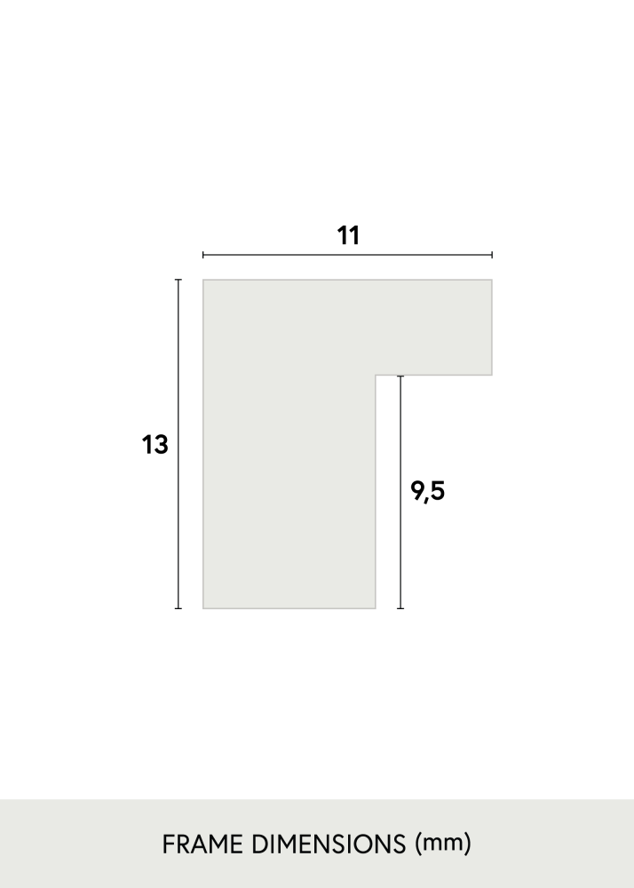 Marco Roble fino 30x70 cm - Paspart Blanco 18x57 cm