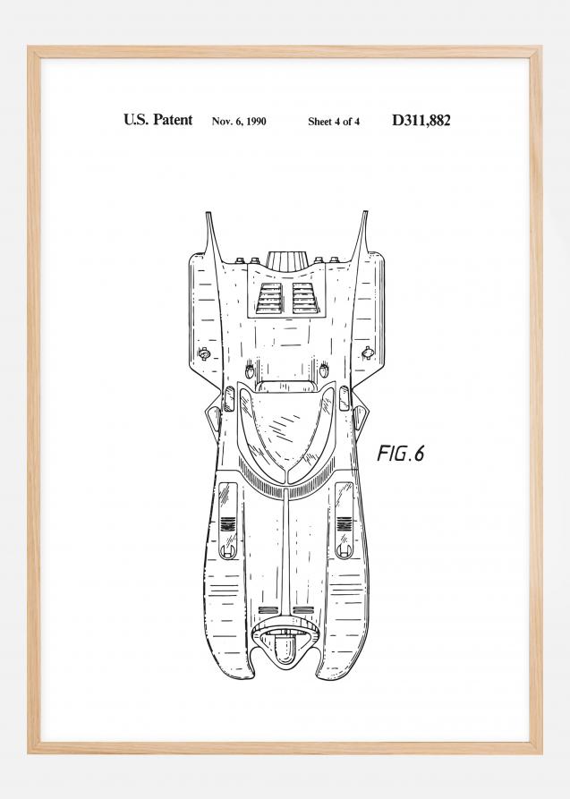 Dibujo de patente - Batman - Batmobile 1990 IIII Póster