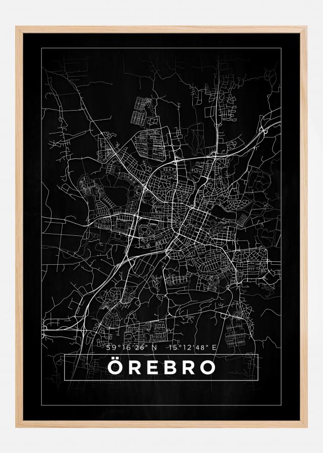 Mapa - Örebro - Cartel Negro