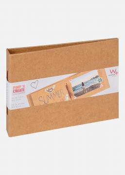 Pac Mini lbum Marrn - 15,5x11 cm (12 Marrones sidor / 6 hojas)