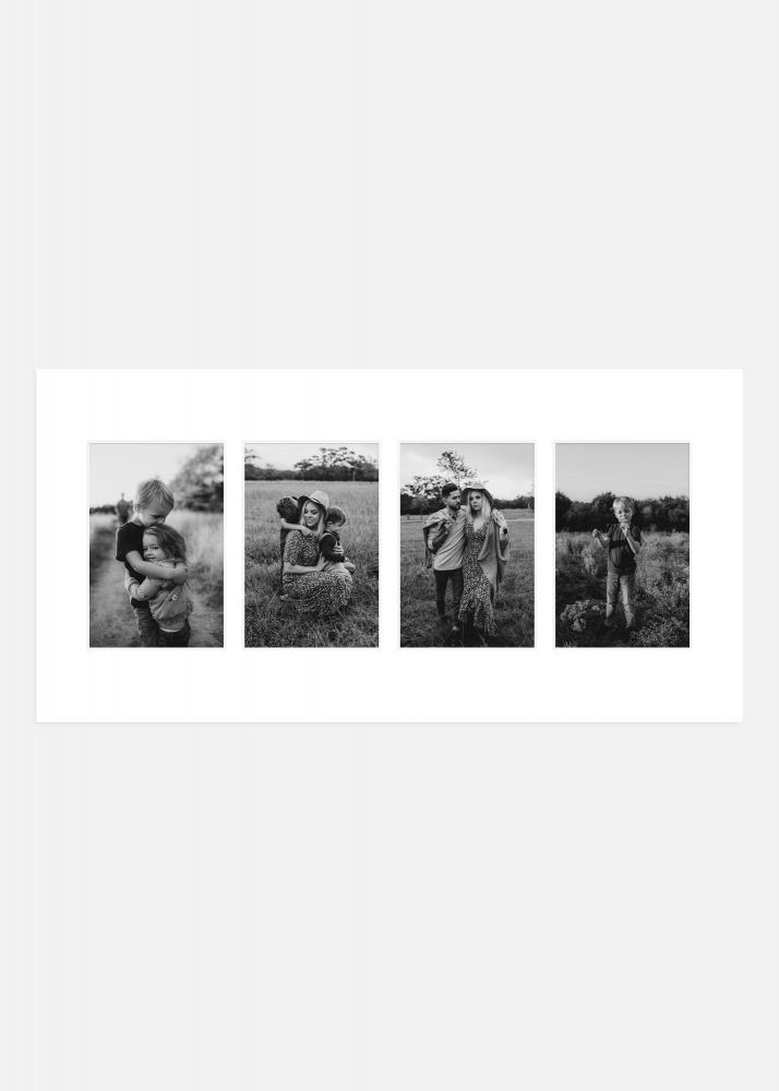 Paspart Blanco 50x100 cm - Collage 4 Fotos (19x29 cm)