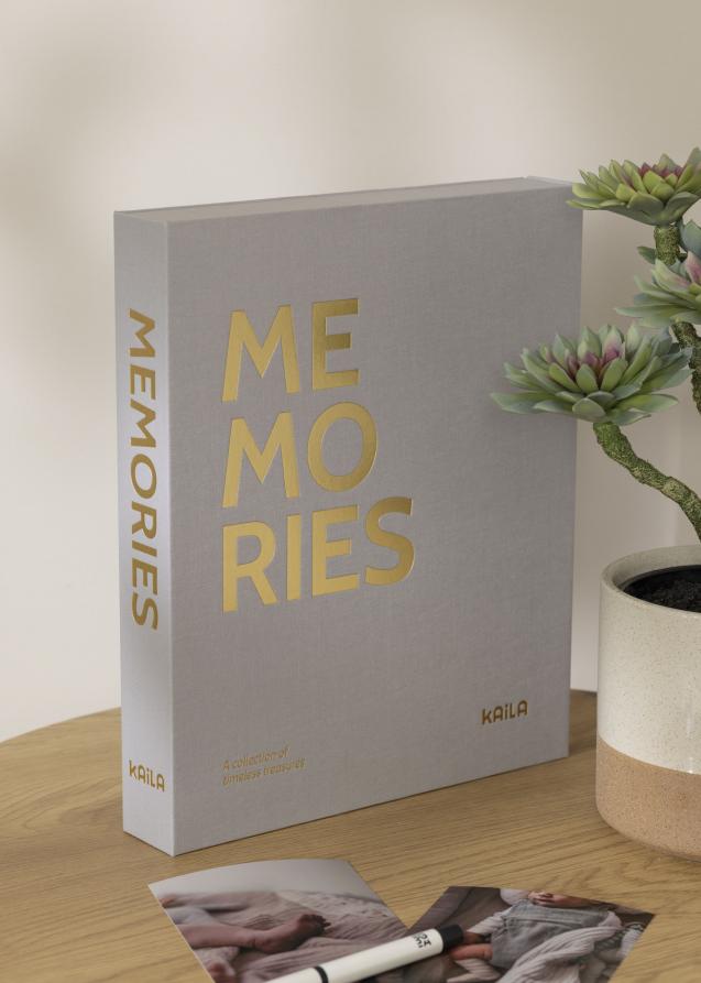 KAILA MEMORIES Grey - Coffee Table Photo Álbum (60 Páginas negras / 30 hojas)